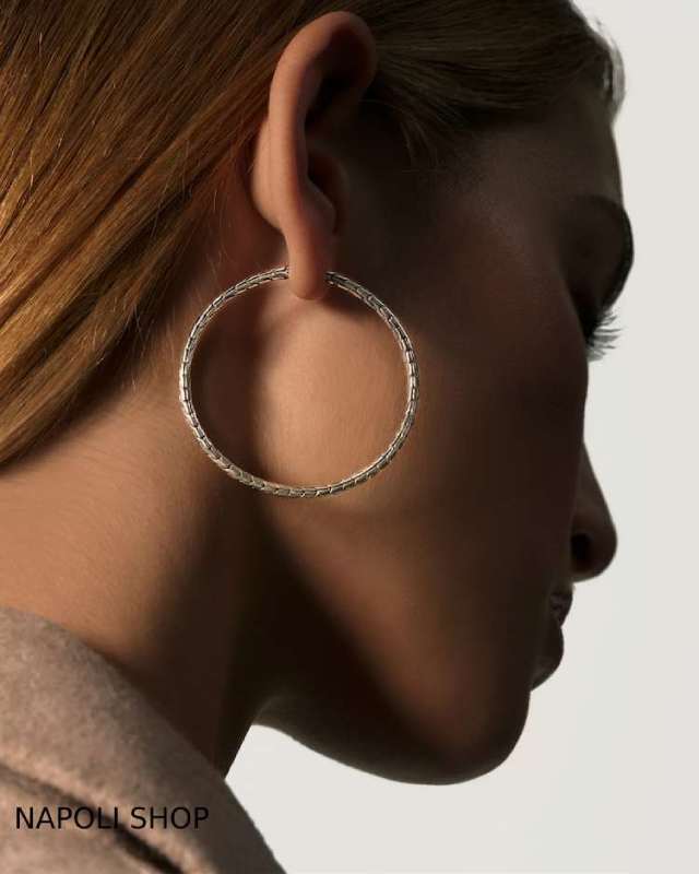 گوشواره حلقه ای از مدل جواهرات